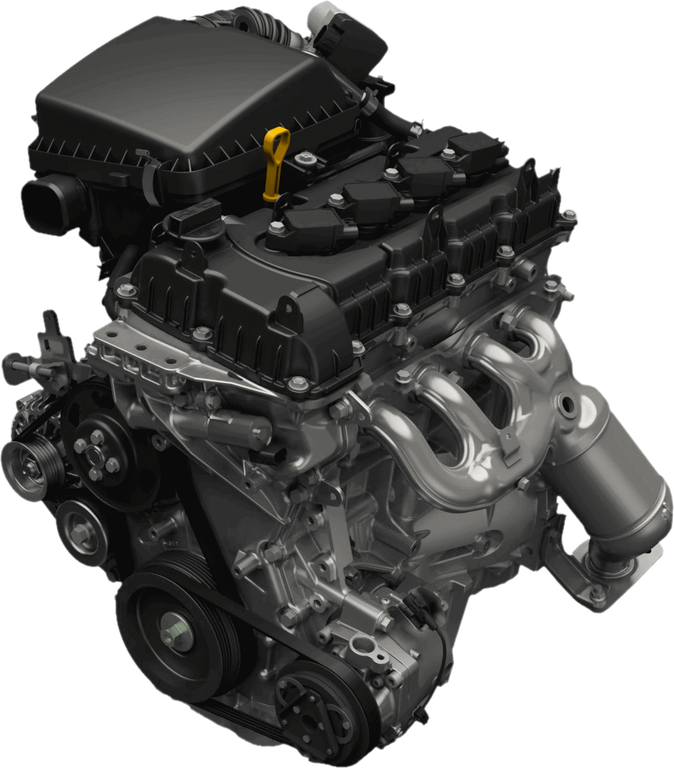 Ansicht des Suzuki Jimny Hybrid 1.5 Liter Benzinmotors