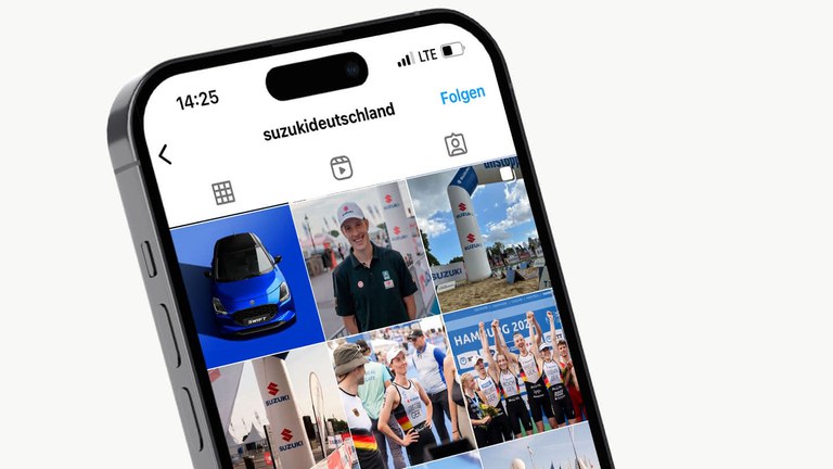 iPhone mit Suzuki Instagram Account